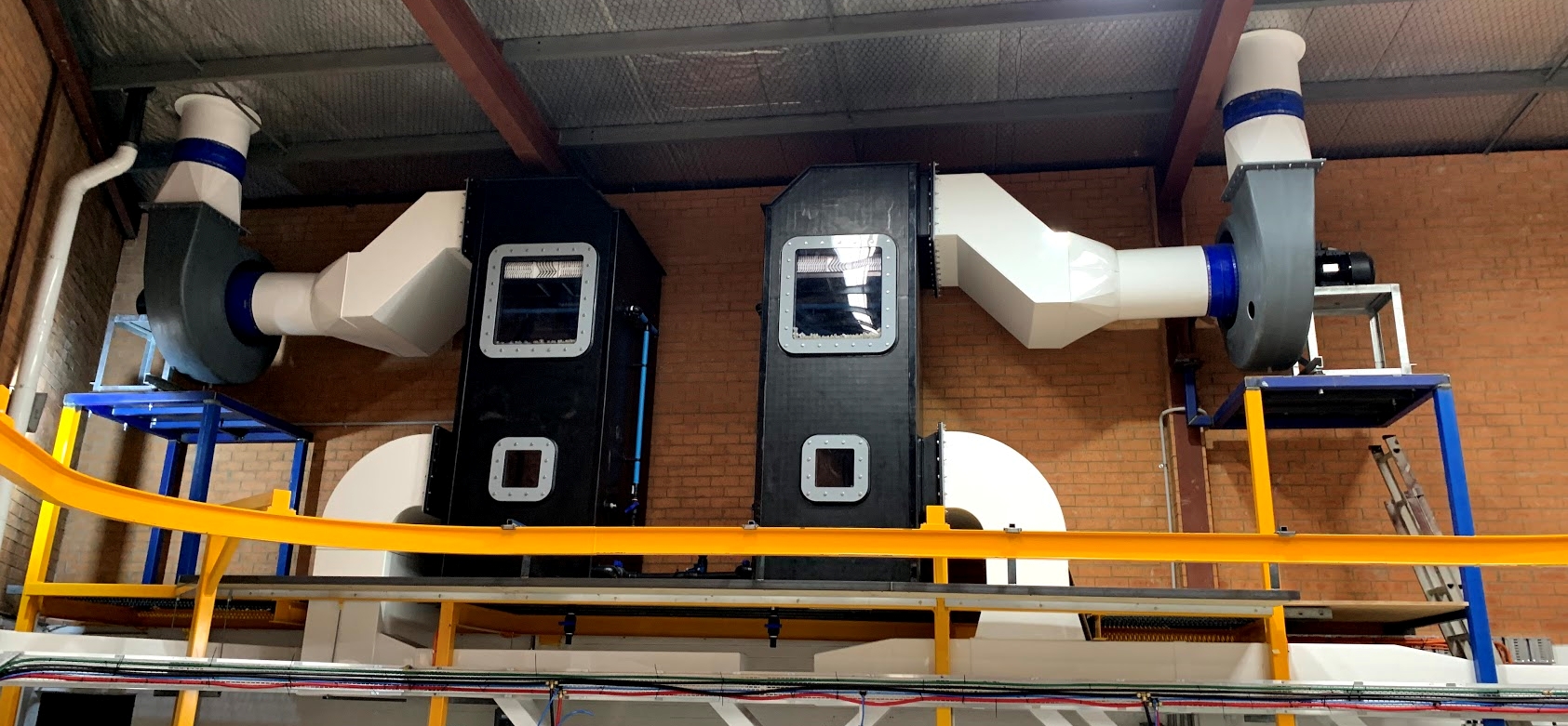 Scrubber system fabricated and installed by Hercules Plastics